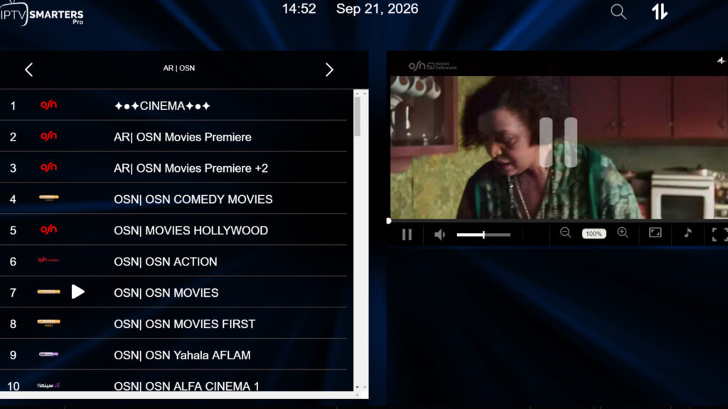 IPTV Smarters watching video