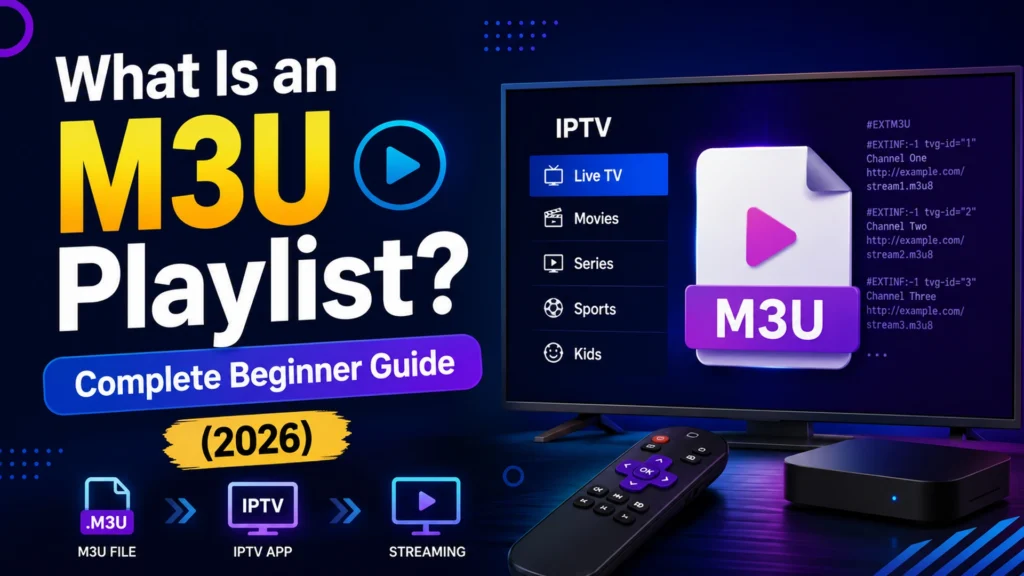 what is an m3u playlist - complete beginner IPTV guide 2026