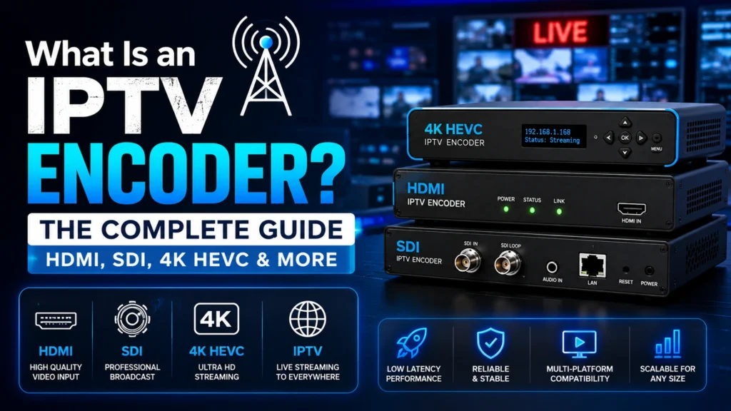 What is an IPTV encoder - complete guide covering HDMI, SDI, and 4K HEVC IPTV encoders for live streaming