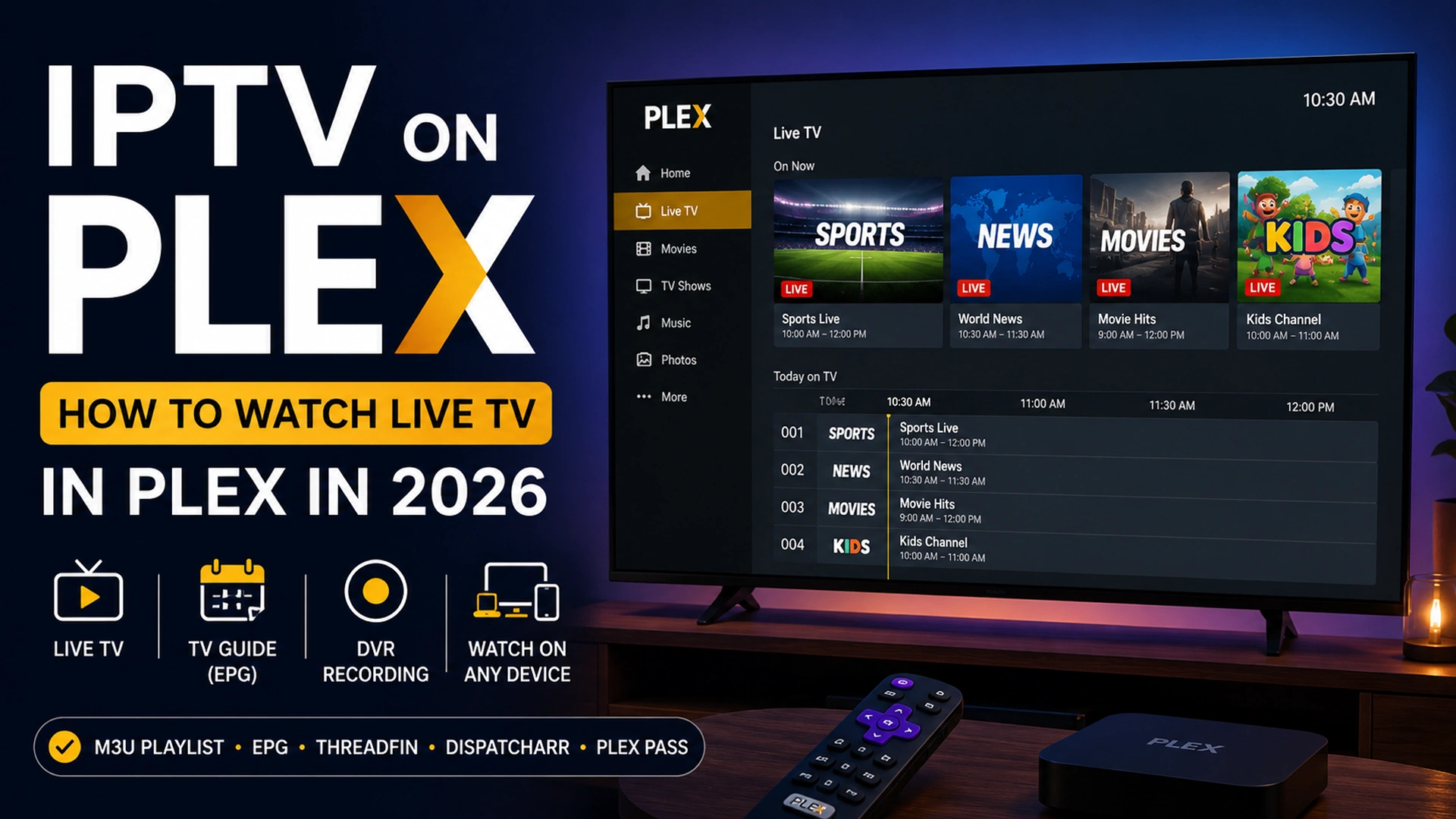 IPTV on Plex: How to Watch Live TV in Plex in 2026
