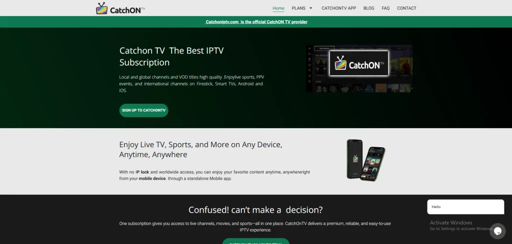 Catch on IPTV