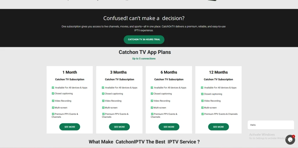 Catch on IPTV Pricing