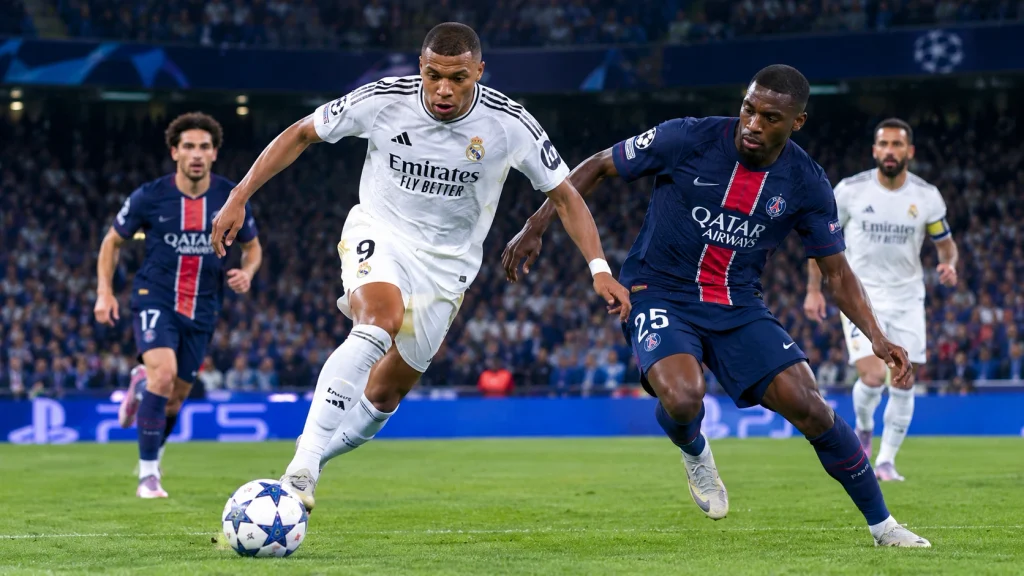 Champions league Match Real Madrid  vs Paris